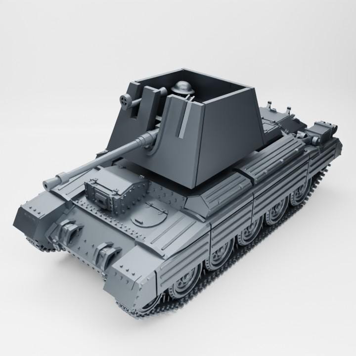 Cruiser Tank MK I AA Version  (UK, WW2) Various Scales  3D Printed