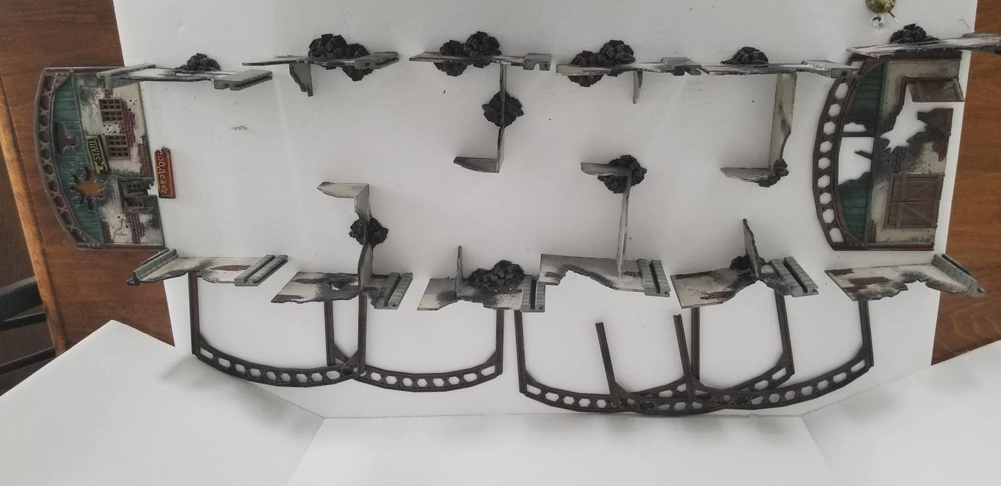 3D Printed Damaged Factory Terrain: 28mm Scale Wargaming Scenery