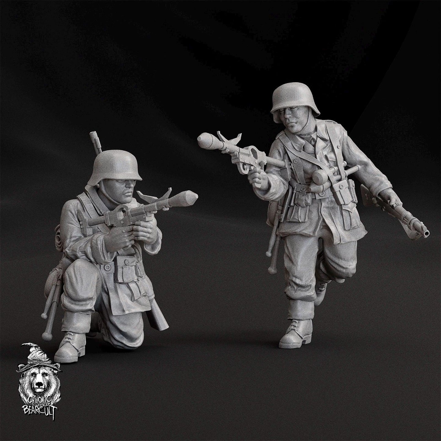 Infantry Riflemen/SMG | 28mm WW2 German Infantry (11)  | 3D Printed Miniatures in 1:56 Scale