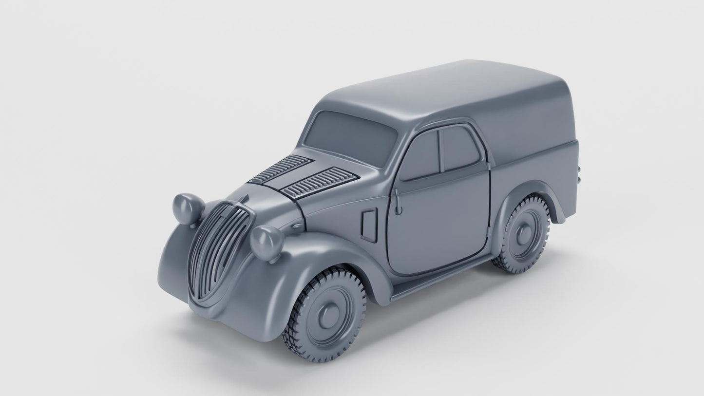 Fiat 500 Topolino ambulance (Italy)  – 3D Printed Resin Miniature | Highly Detailed WWII Vehicle | Multiple Scales (1/72, 1/56, 1/48, 1/35)