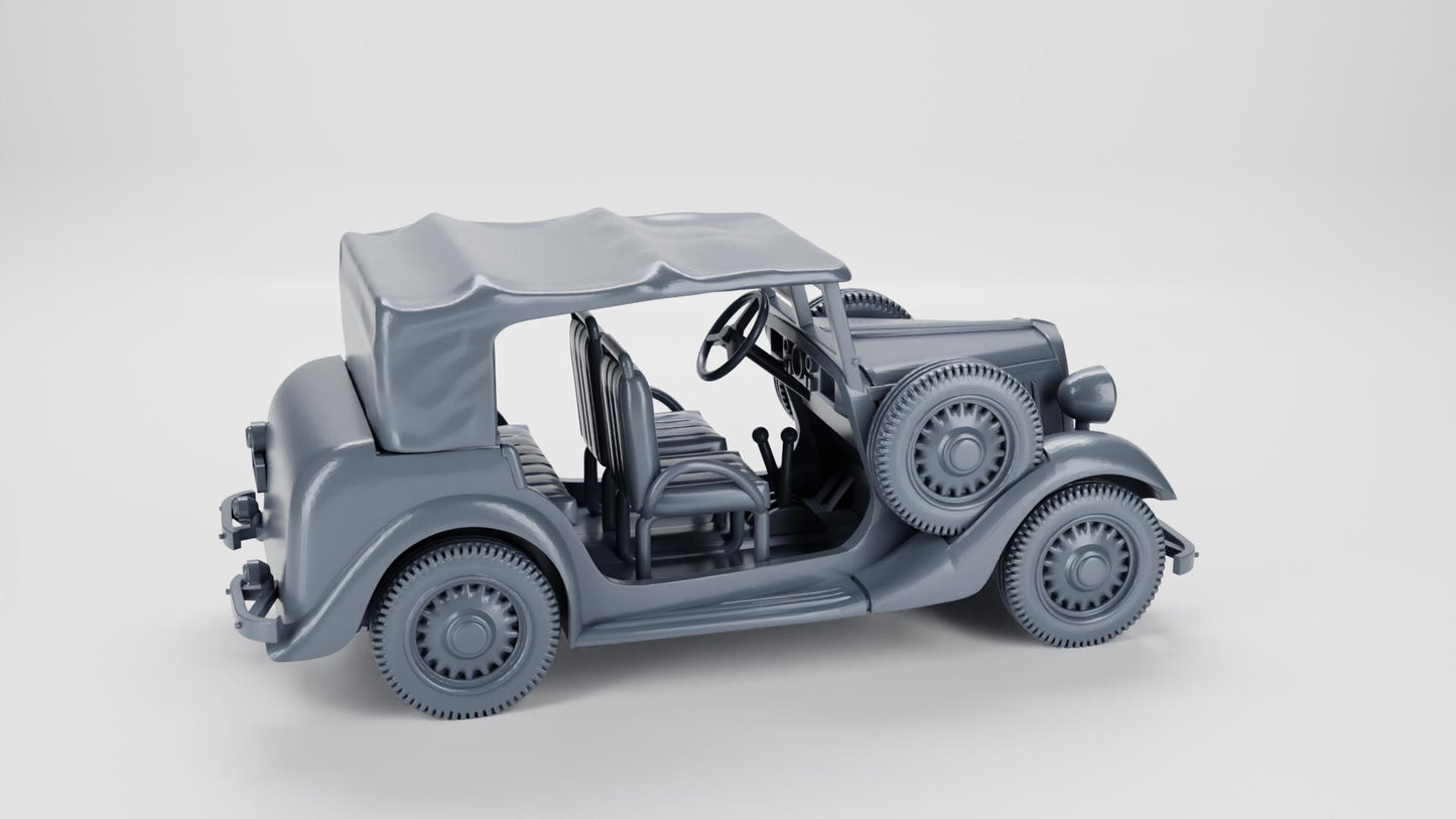 BA Battlegroup Polish Fiat 508IIIW Lazik Jeep (opened and closed) (Poland WW2)