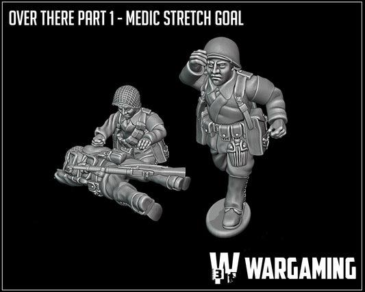WW2 USA Infantry Medical Team | 28mm 3D Printed Miniatures