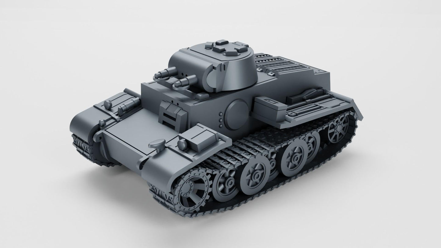 3D Printed Panzer I ausf F Miniature - Early War German Tank