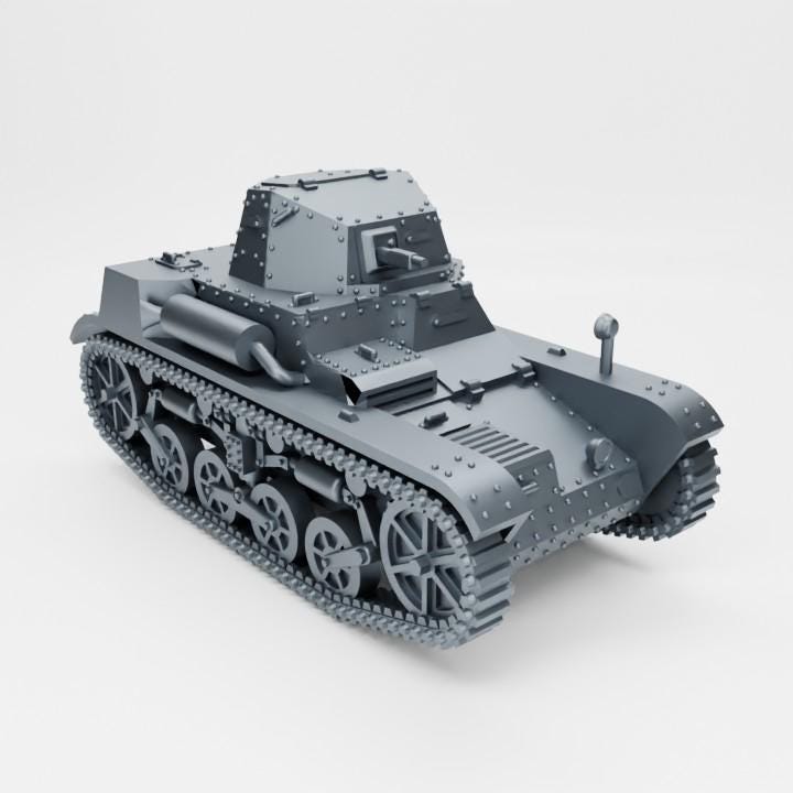 Renault AMR-33 French Tank – 3D Printed WWII Miniature (Multiple Scales)