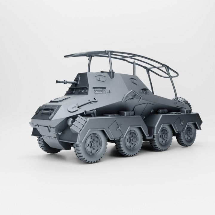 3D Printed Sd.Kfz.263 – WWII German Wargaming Model (28mm / 1:56 Scale)