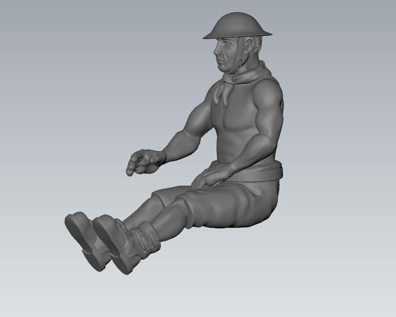 8th army gun crew British (5) | 3D Printed Miniatures in 1:56 Scale Various Scales