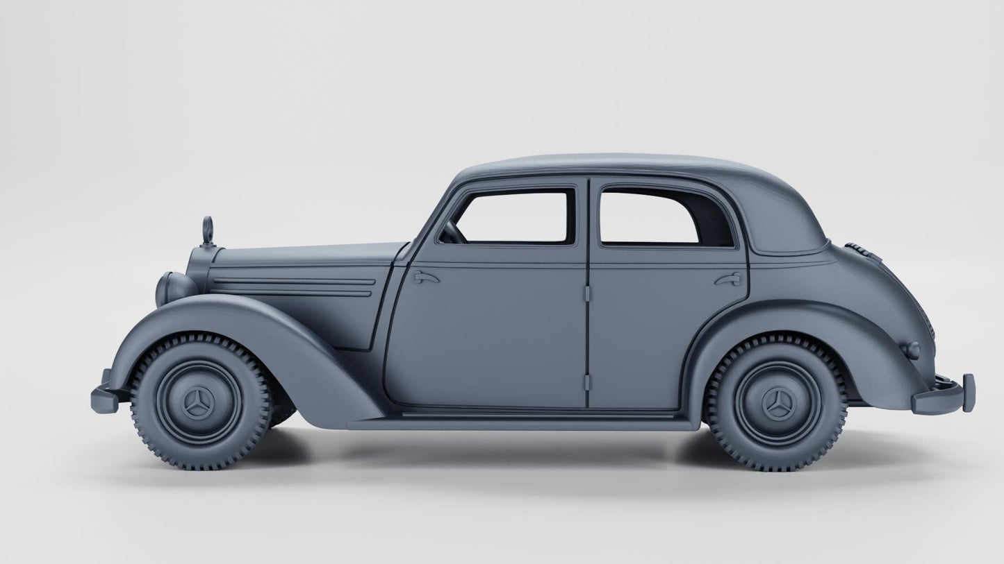 Mercedes 170 V (Mercedes W136) (Germany) – 3D Printed Resin Miniature | Highly Detailed WWII Vehicle | Multiple Scales