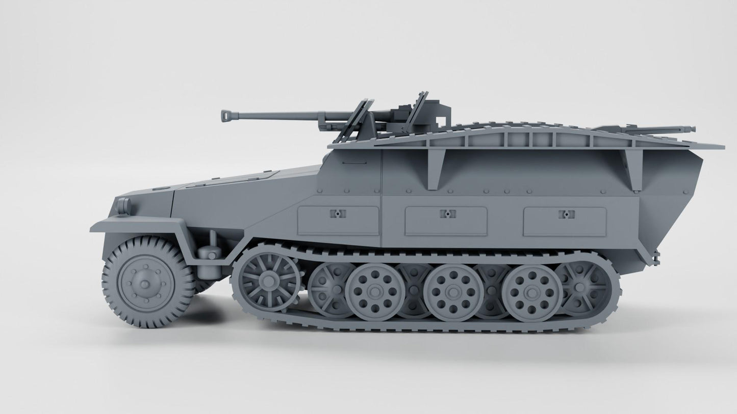 Halftrack Panzerspähwagen 251-7: WW2 German Resin Miniature