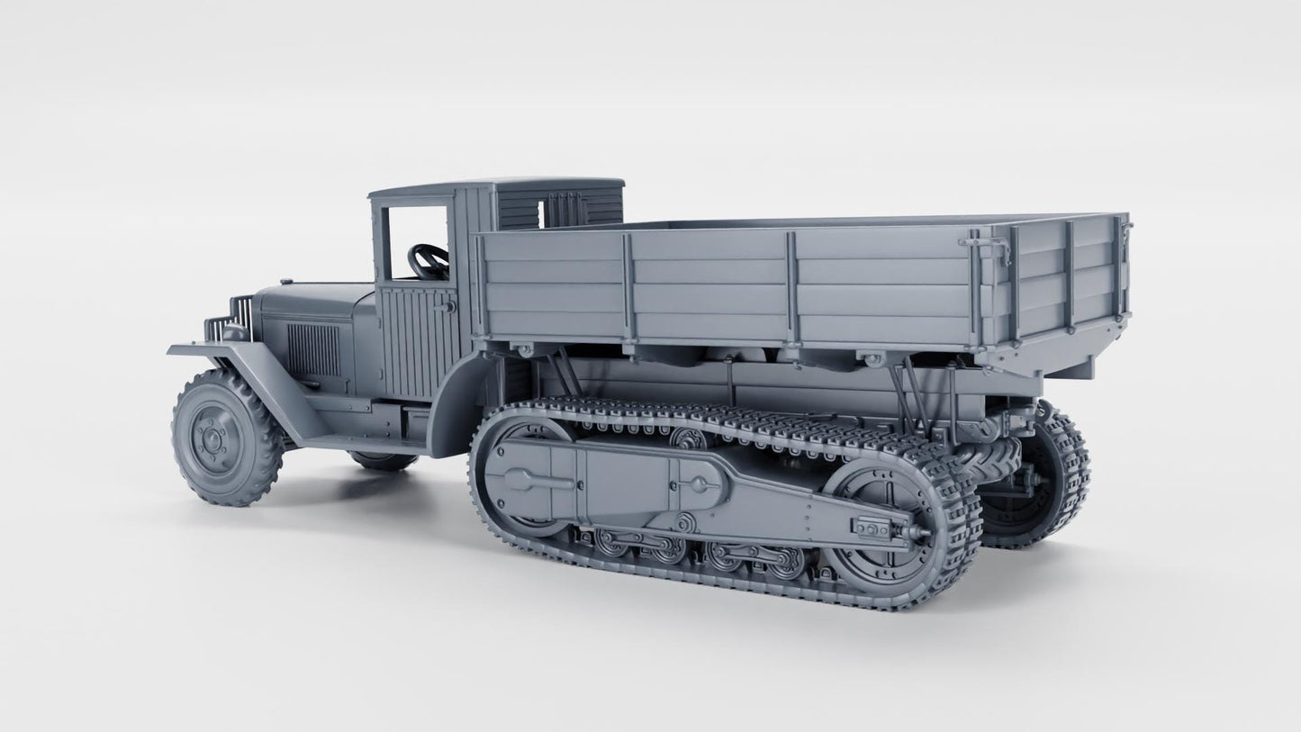 ZIS-42 Half-Track (USSR)– 3D Printed Resin Miniature | Highly Detailed WWII Vehicle | Multiple Scales (1/72, 1/56, 1/48, 1/35)