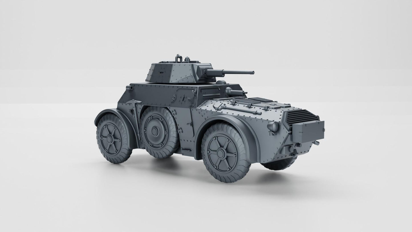 BA Battlegroup Italian Fiat-Ansaldo Autoblinda 43  (WW2 Italy ) 3D Printed Various Scales