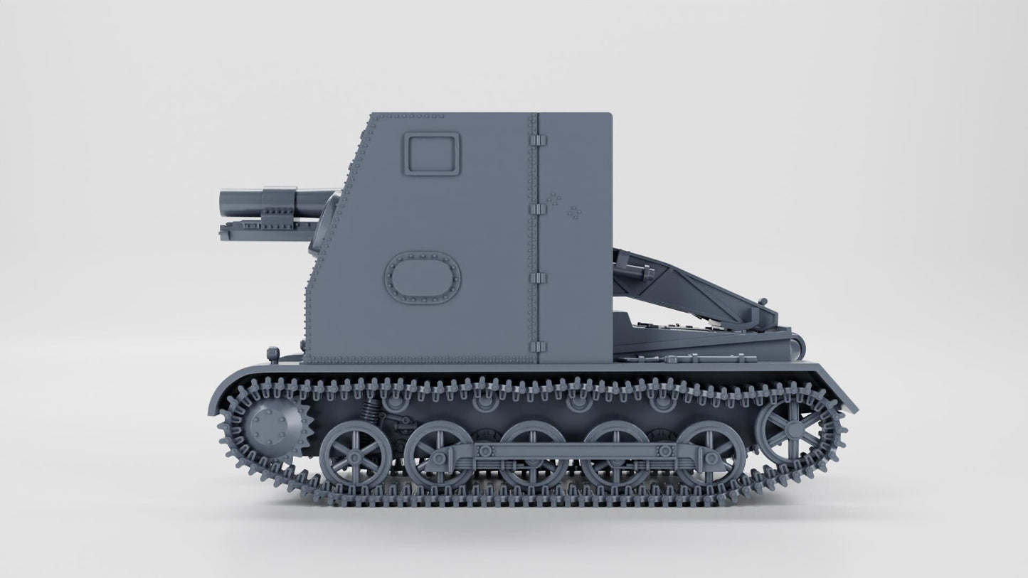 3D Printed 15cm sIG 33 auf Panzerkampfwagen I Ausf.B (Sd.Kfz.101) - WW2 German Tank Model