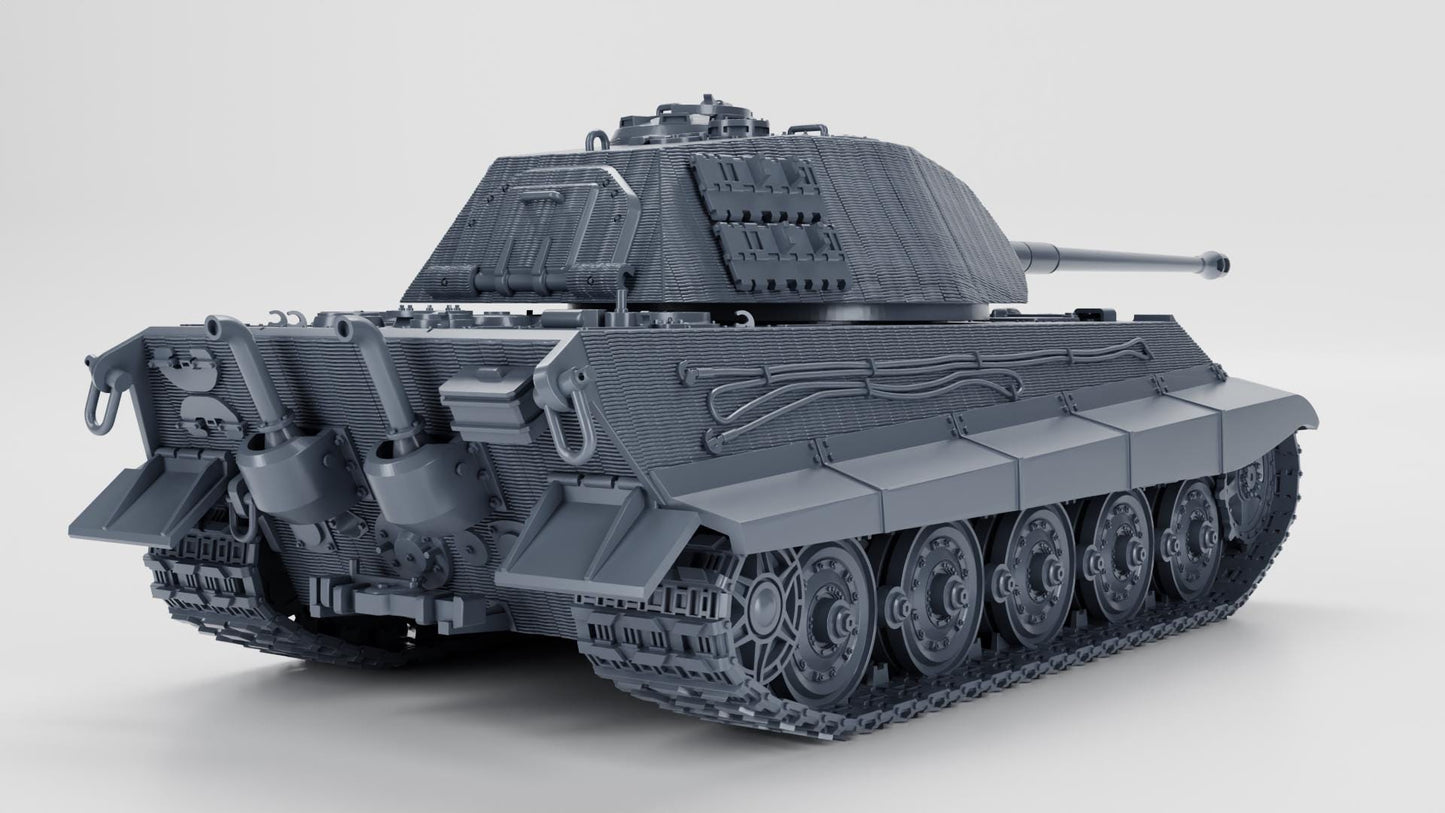 Tiger II Ausf B Zimmerit Tank: WW2 German Battlegroup Miniature