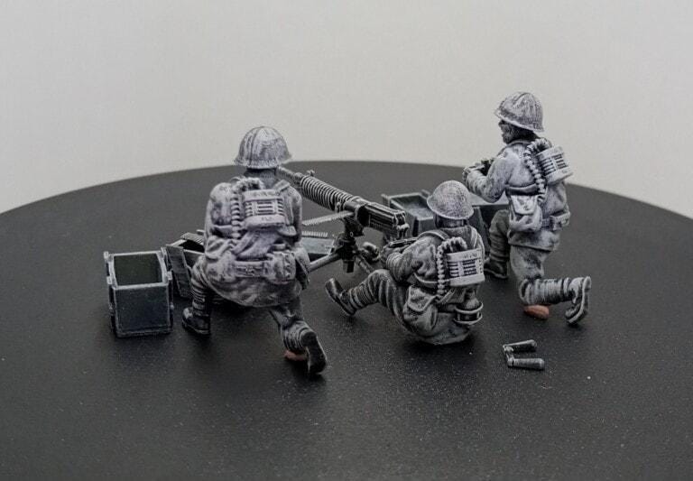 3D Printed Imperial Japan SNLF MMG Type 92 Miniature - 1:56 Scale