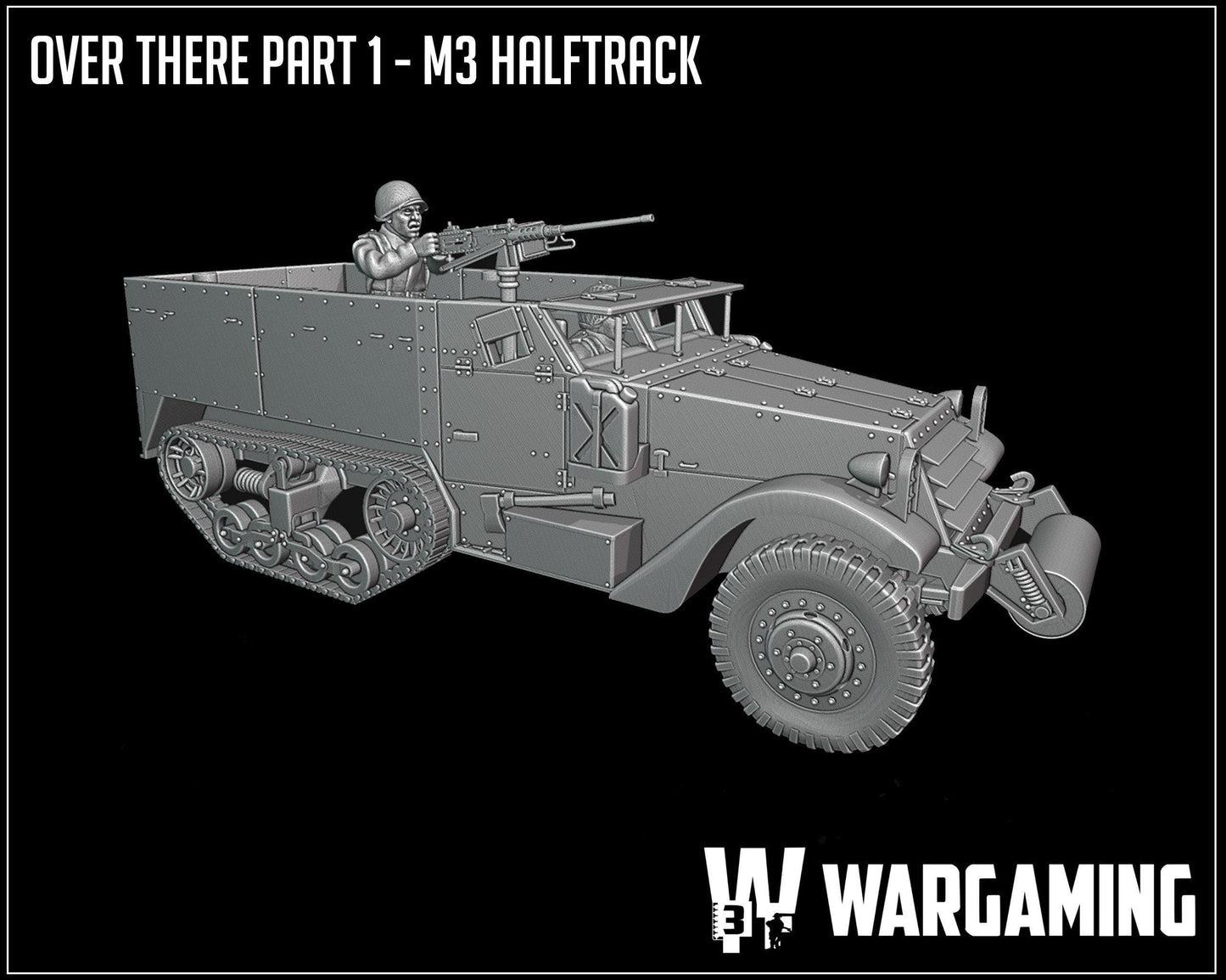 M3 Half Track | 28mm WW2 USA Infantry "Operation Torch"  | 3D Printed Miniatures in 1:56 Scale various Scales.