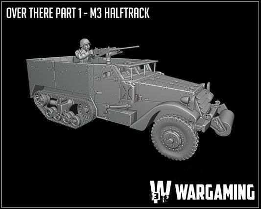 M3 Half Track | 28mm WW2 USA Infantry "Operation Torch"  | 3D Printed Miniatures in 1:56 Scale various Scales.