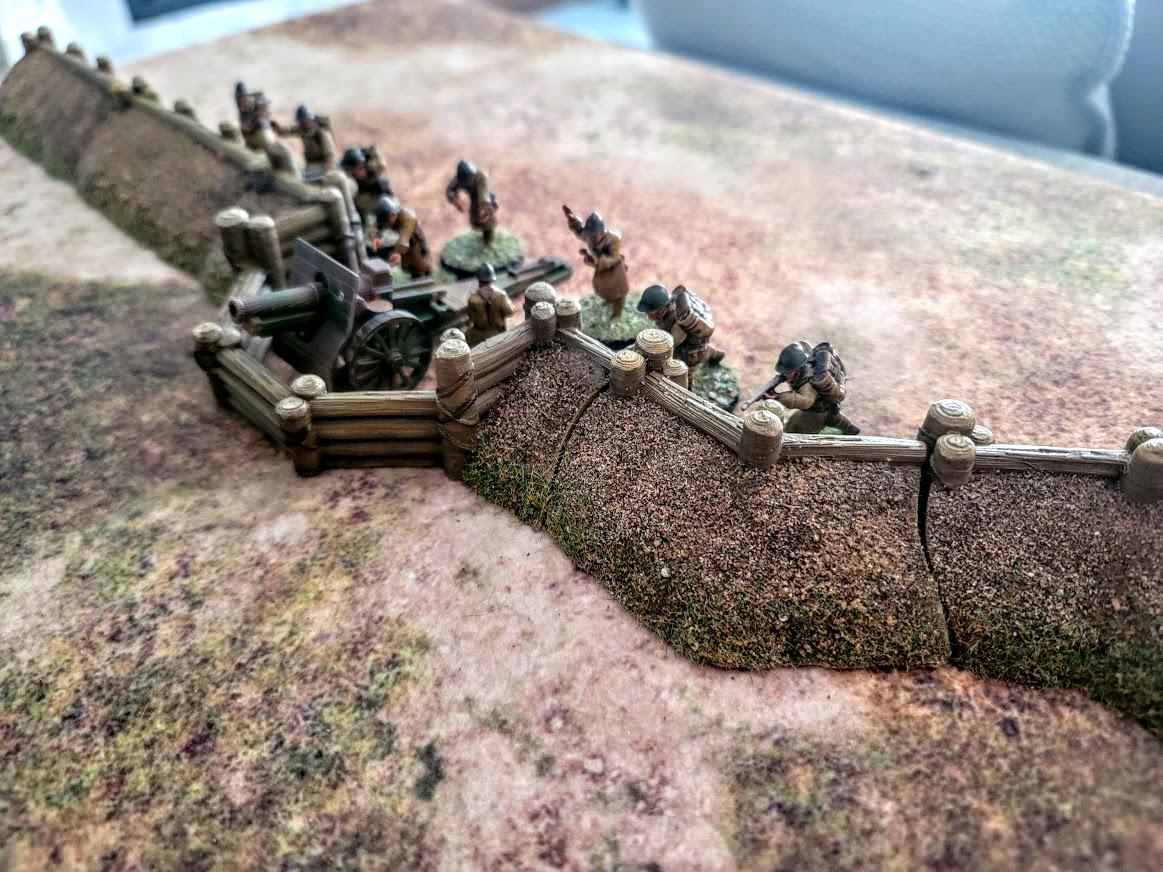 Wargaming Terrain Earthworks Trenches Bunkers Sea Wall| 3D Printed Miniatures in 1:56 Scale Various Scales