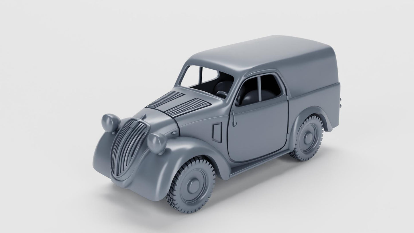 Fiat 500 Topolino ambulance (Italy)  – 3D Printed Resin Miniature | Highly Detailed WWII Vehicle | Multiple Scales (1/72, 1/56, 1/48, 1/35)