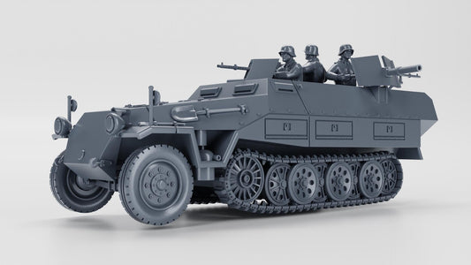 3D Printed Flammpanzerwagen Model: 28mm WWII Wargaming Miniature