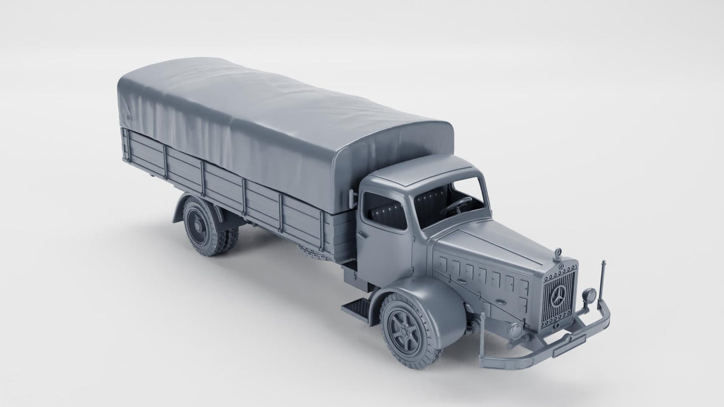Mercedes-Benz L6500 (Germany, WW2)– 3D Printed Resin Miniature | Highly Detailed WWII Vehicle | Multiple Scales (1/72, 1/56, 1/48, 1/35)