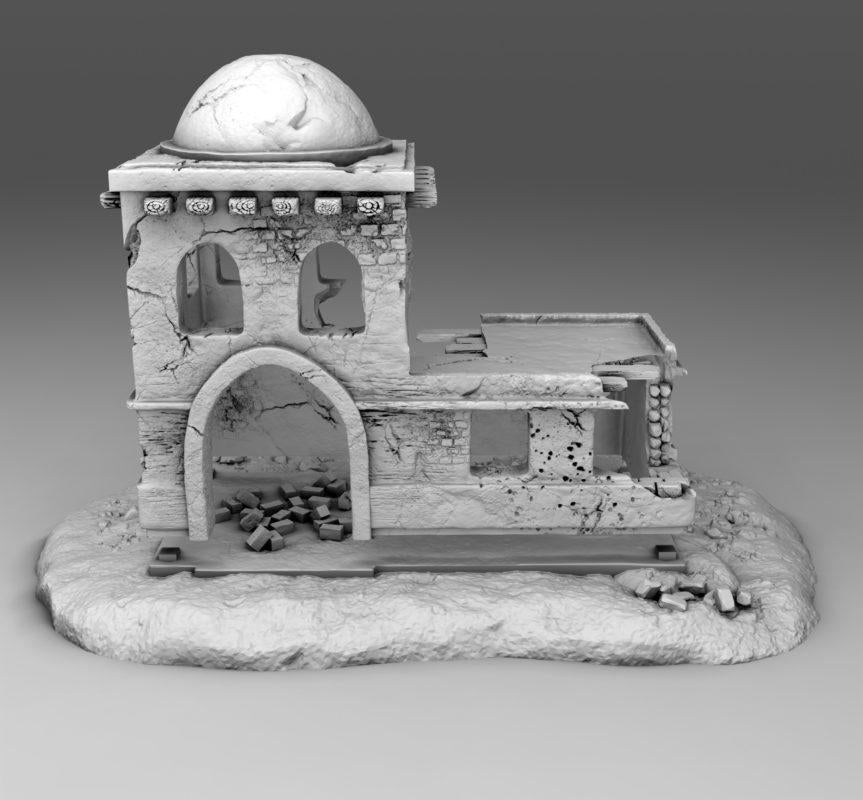 Wargaming Terrain  Arab Building Terrain 01 | 3D Printed Miniatures in 1:56 Scale Various Scales