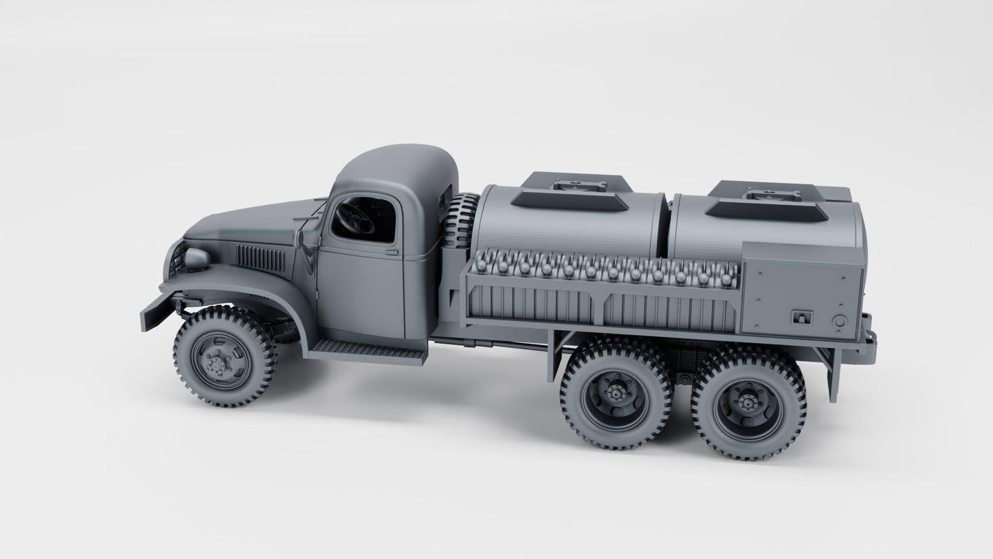 GMC CCKW 353D Fuel Truck – WWII 3D Printed Resin Model (1/72, 1/56, 1/48)