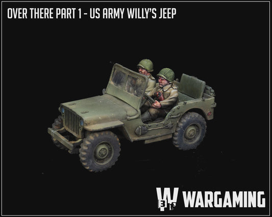 3D Printed Willy's Jeep with Crew: 28mm WWII USA Infantry Miniature