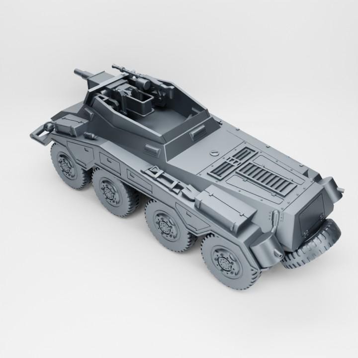 3D Printed Sd.Kfz.234-3 Stummel Model: 28mm WWII Wargaming