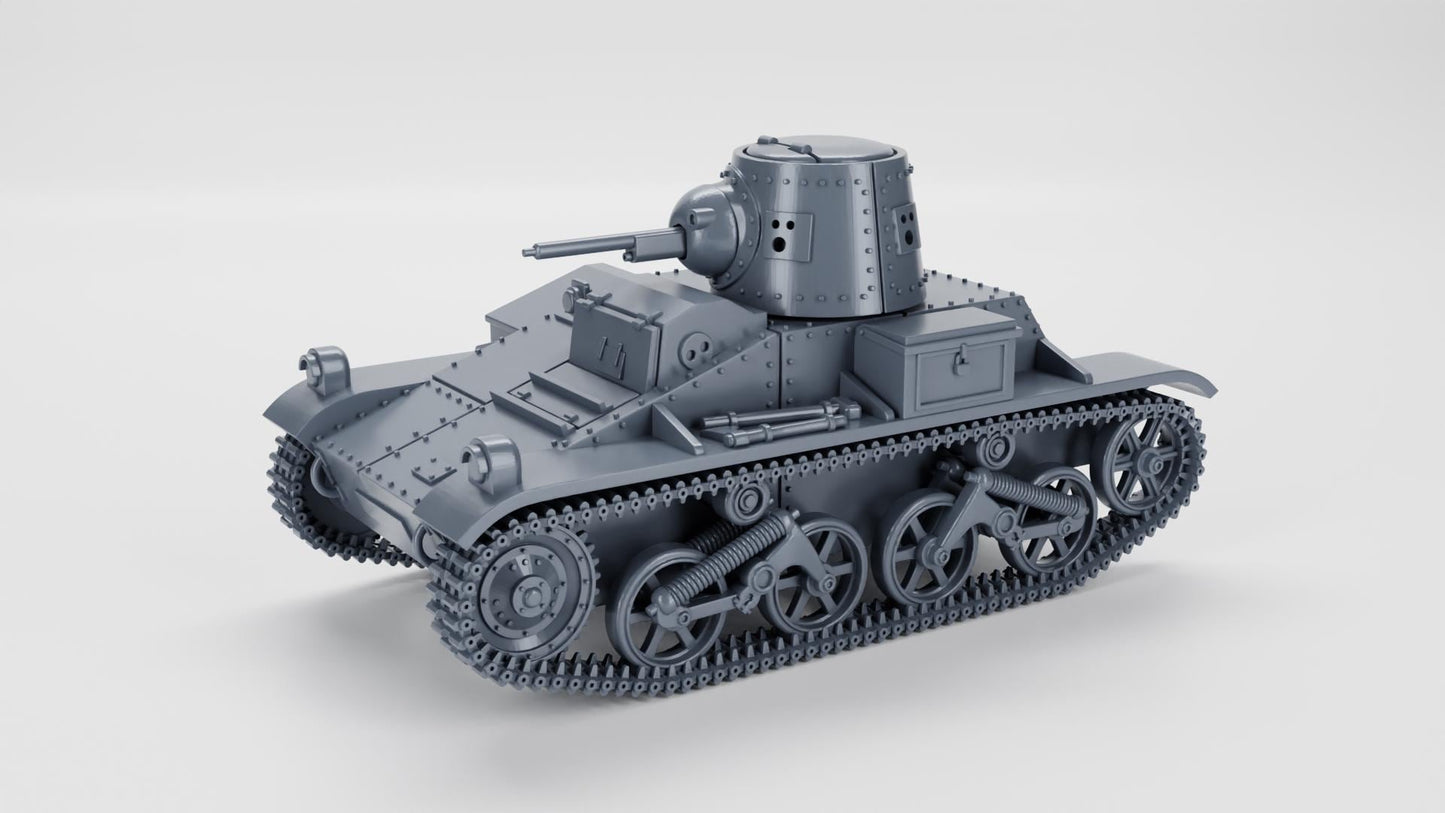 Vickers Light Tank T-15 (Belgium, WW2) Resin Miniature - Various Scales