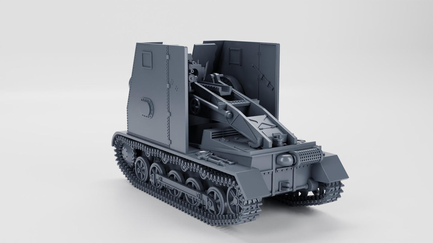3D Printed 15cm sIG 33 auf Panzerkampfwagen I Ausf.B (Sd.Kfz.101) - WW2 German Tank Model
