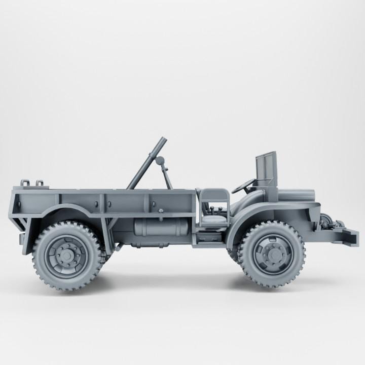 BA Battlegroup Ford GTB Burma Jeep With Mortar  ( US, WW2) 3D Printed  Various Scales
