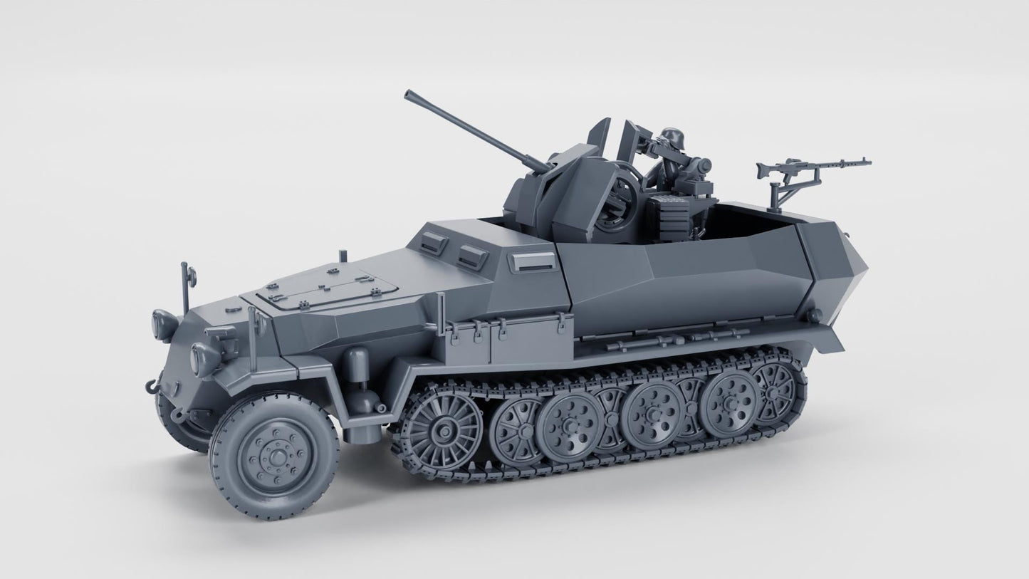 3D Printed WWII Sd.Kfz.251.17 Ausf.C Model - 28mm Tabletop Wargame