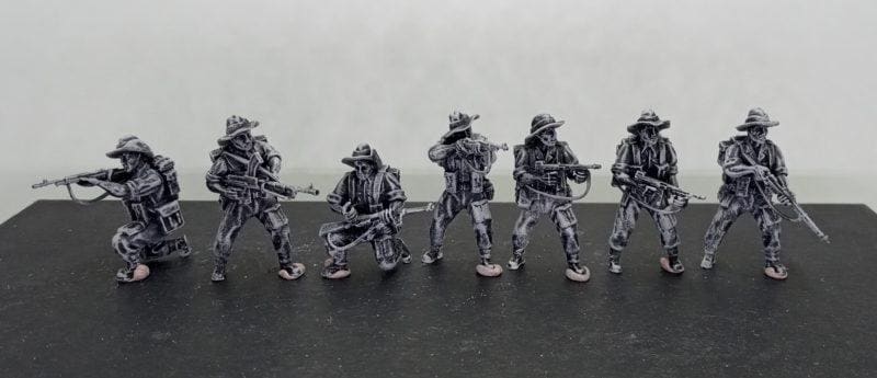 Chindit combat squad (7) | 3D Printed Miniatures in 1:56 Scale Various Scales