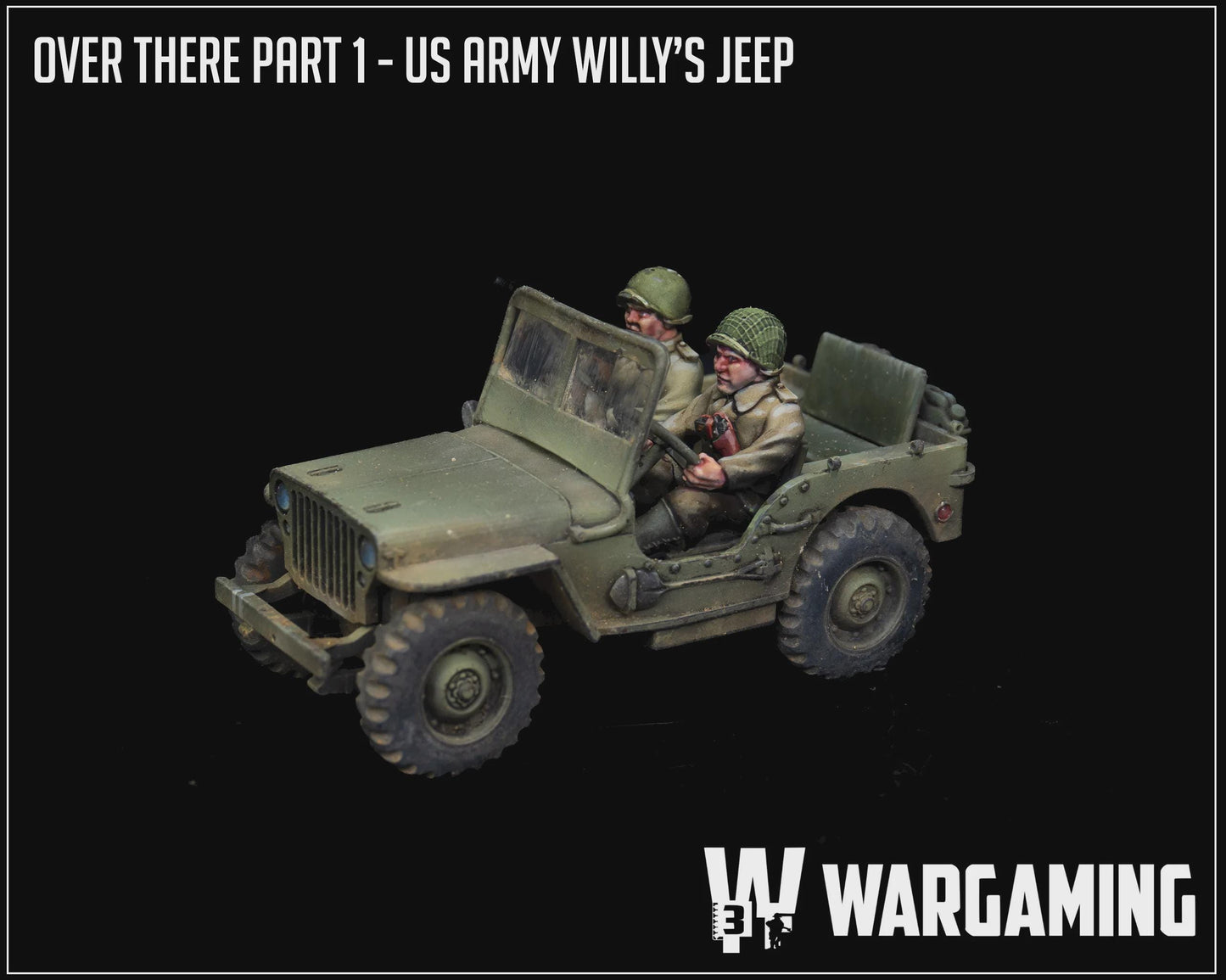 3D Printed Willy's Jeep with Crew: 28mm WWII USA Infantry Miniature