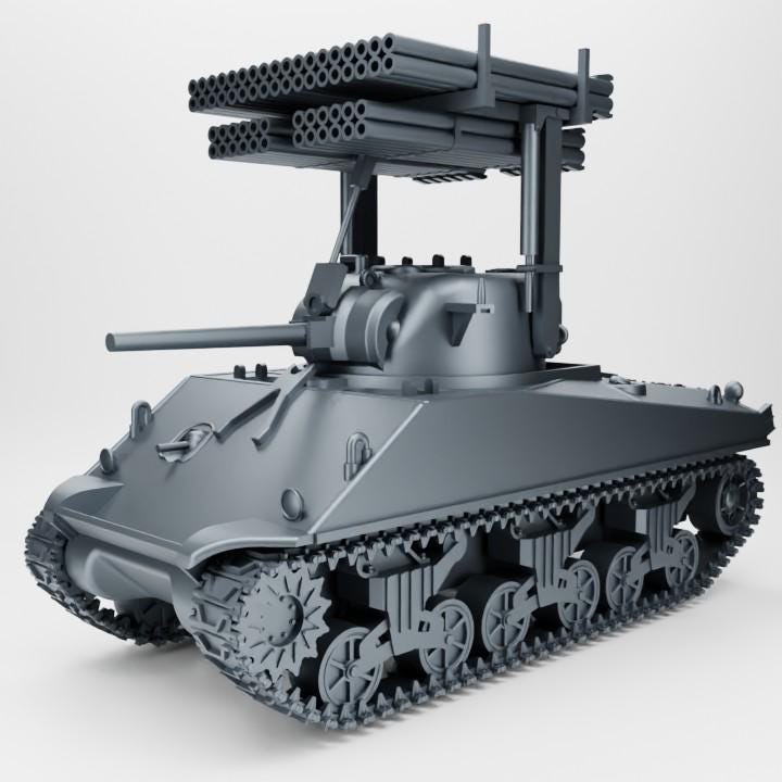 Sherman Calliope T34 – 3D Printed Resin WWII Vehicle Model