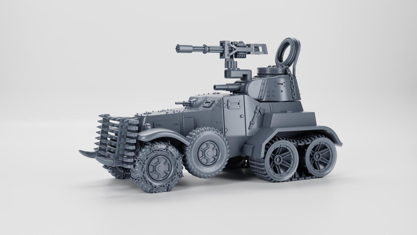 Armored car BA-10 (USSR, WW2) K47 Fallout Gaslands Weird War II 1-64