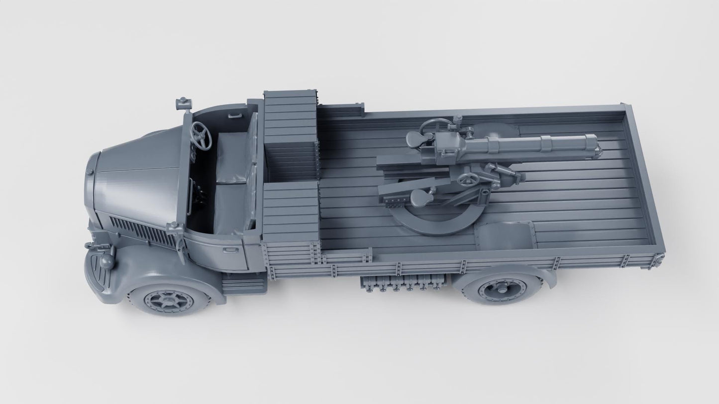 BA Battlegroup Autocannone da 100-17 su Lancia 3RO (WW2 Italy ) 3D Printed Various Scales