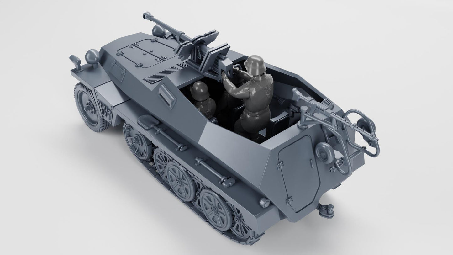 3D Printed Sd.Kfz.250.11 Model: WWII German Vehicle, 28mm Scale