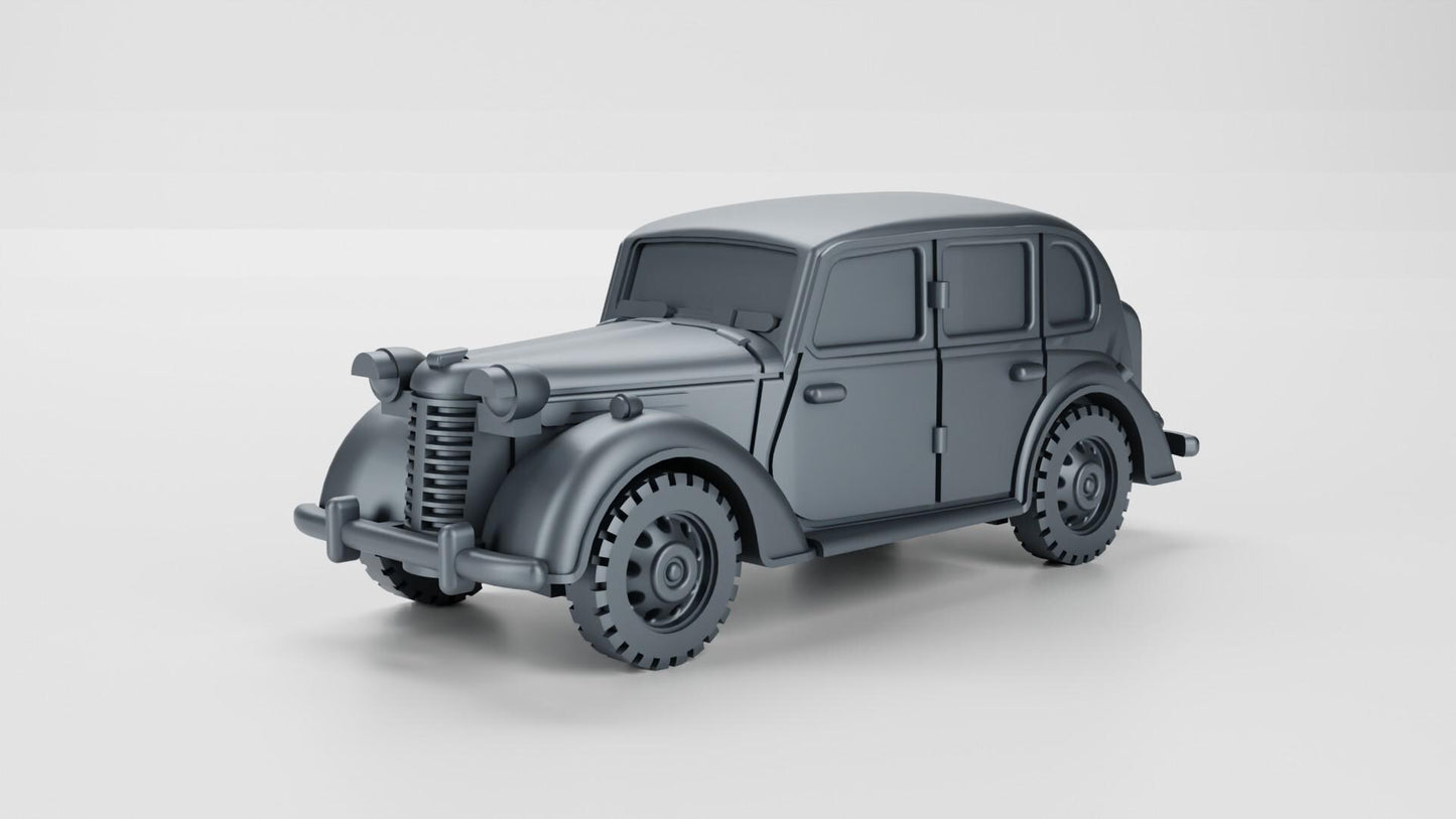 BA Battlegroup Austin Ten Staff Car (WW2 Commonwealth) 3D Printed Various Scales