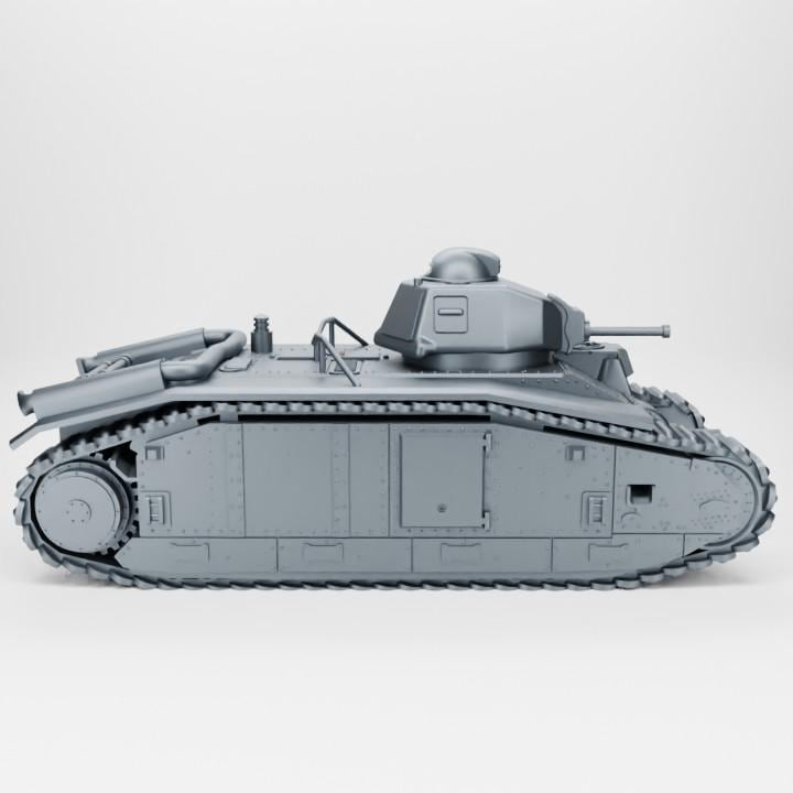 Char B1 bis Tank - 3D Printed Resin WWII Vehicle (Multiple Scales)