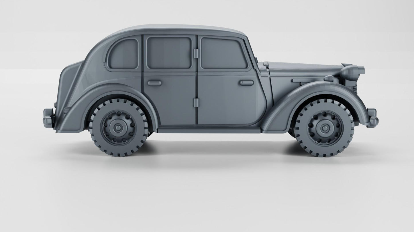 BA Battlegroup Austin Ten Staff Car (WW2 Commonwealth) 3D Printed Various Scales