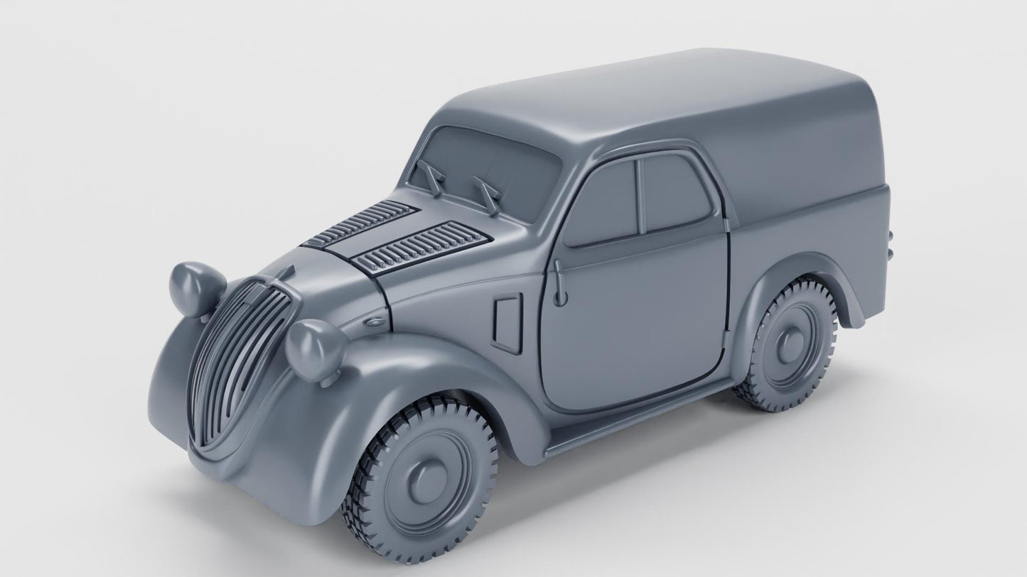 Fiat 500 Topolino ambulance (Italy)  – 3D Printed Resin Miniature | Highly Detailed WWII Vehicle | Multiple Scales (1/72, 1/56, 1/48, 1/35)