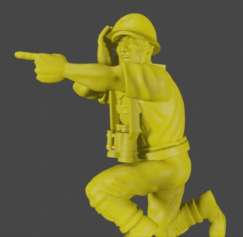 3D Printed Imperial Japan Mortar & Crew Miniatures (1:56 Scale Unpainted Resin Model)