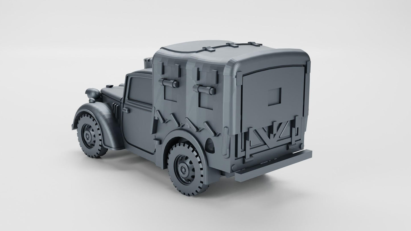BA Battlegroup Austin Tilly Pick Up (WW2 Commonwealth) 3D Printed Various Scales