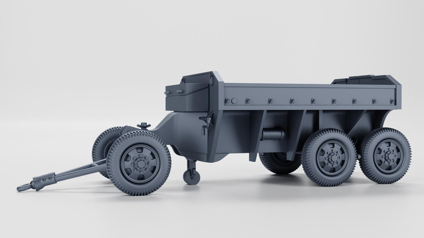 M23 Ammunition Trailer (US) – 3D Printed Resin Miniature | Highly Detailed WWII Vehicle | Multiple Scales (1/72, 1/56, 1/48, 1/35)