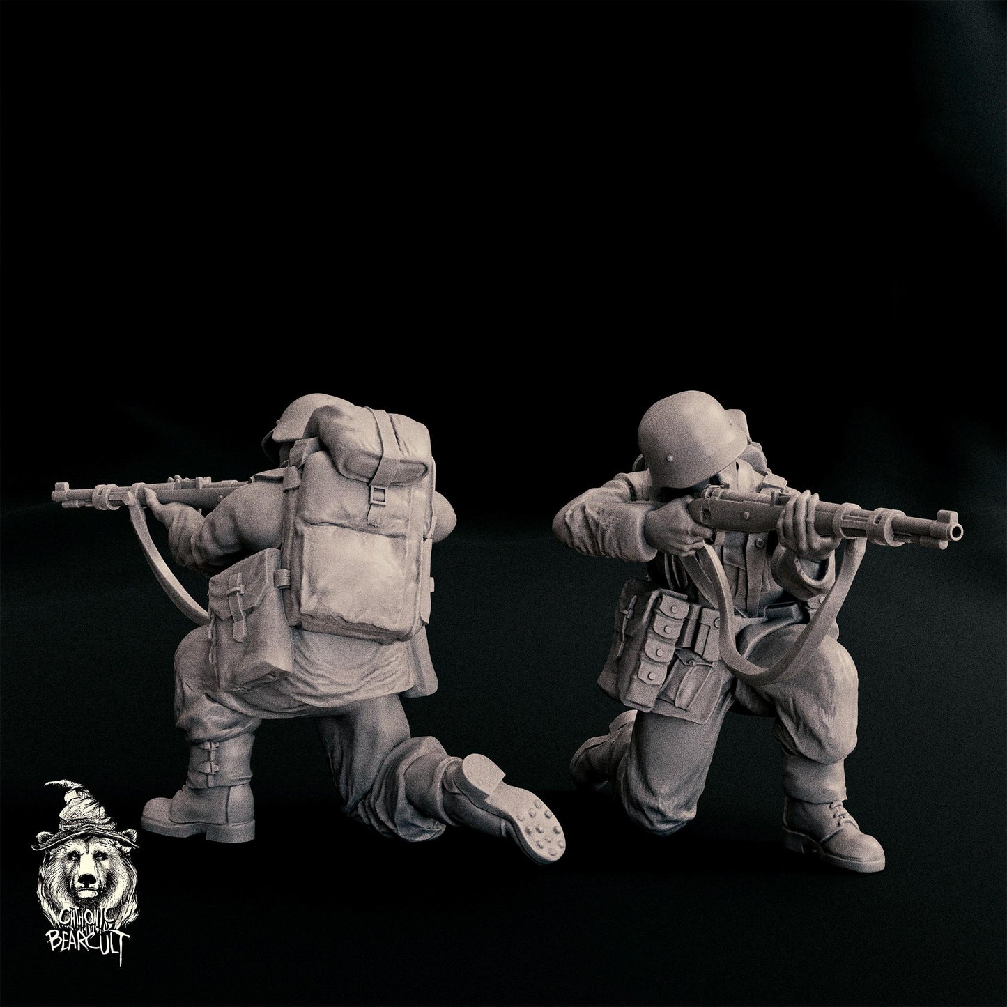 28mm WW2 German Infantry Miniatures: Assault Pioneer Rifles (10) 3D Printed