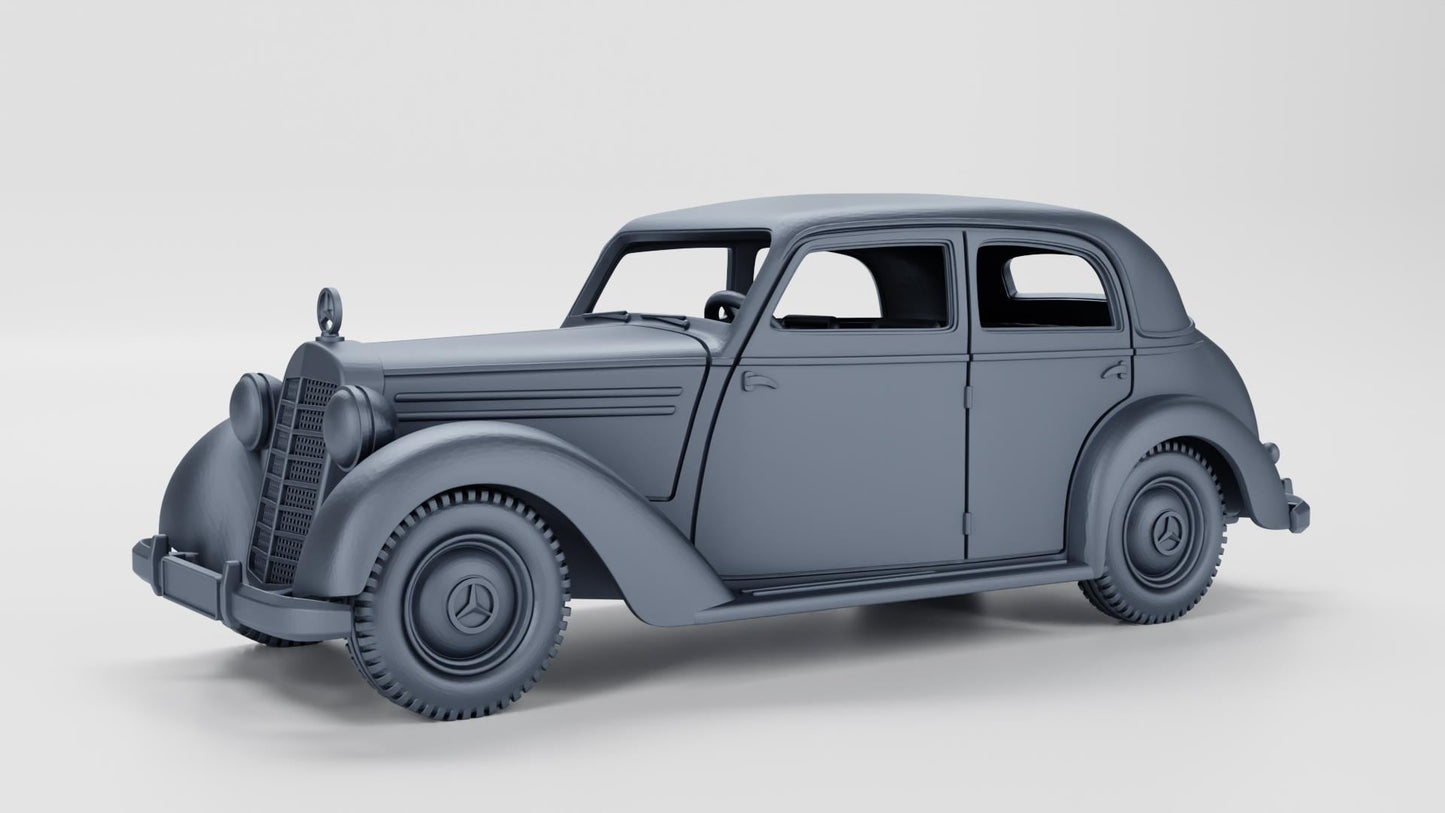 Mercedes 170 V (Mercedes W136) (Germany) – 3D Printed Resin Miniature | Highly Detailed WWII Vehicle | Multiple Scales