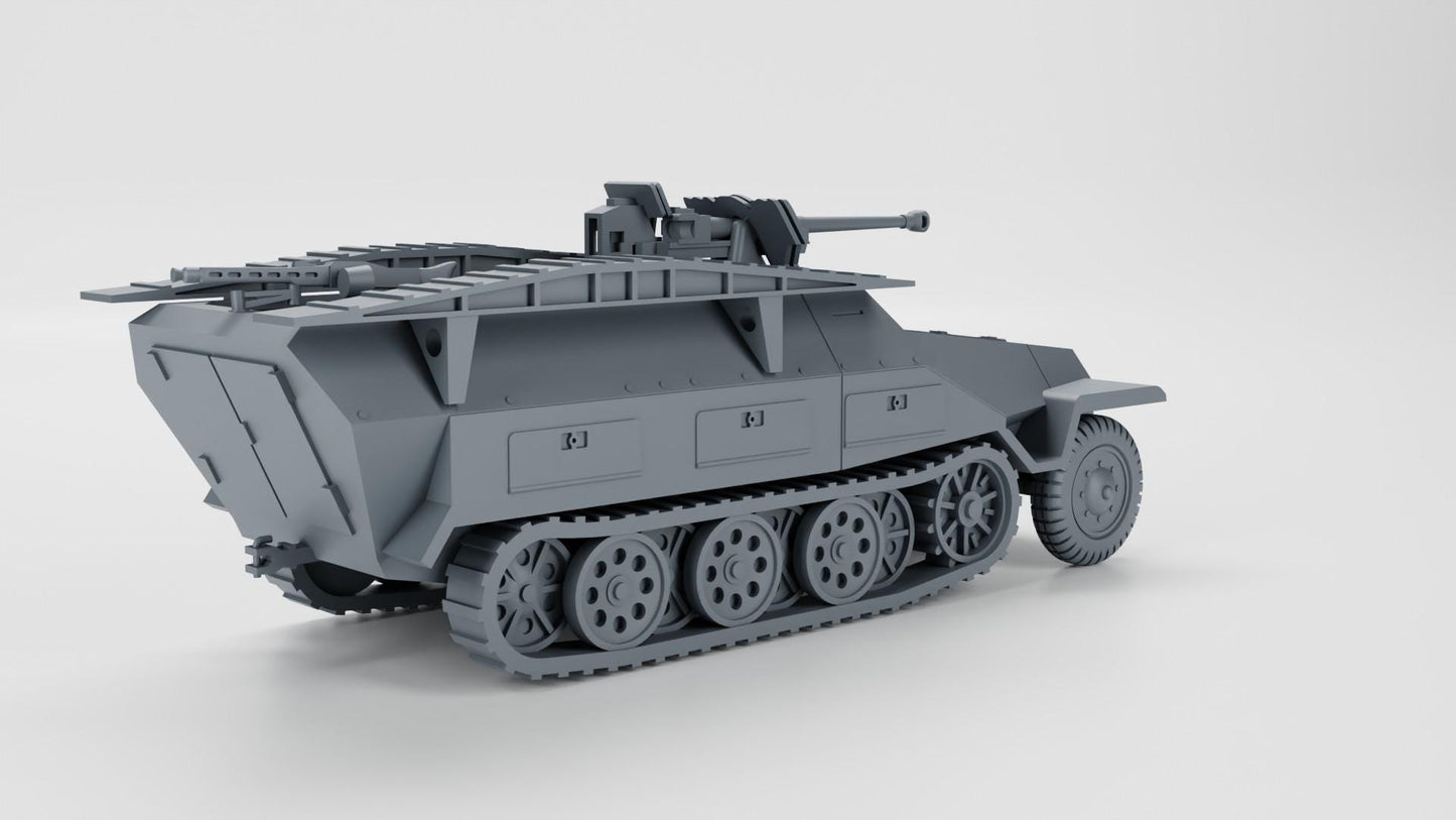 Halftrack Panzerspähwagen 251-7: WW2 German Resin Miniature