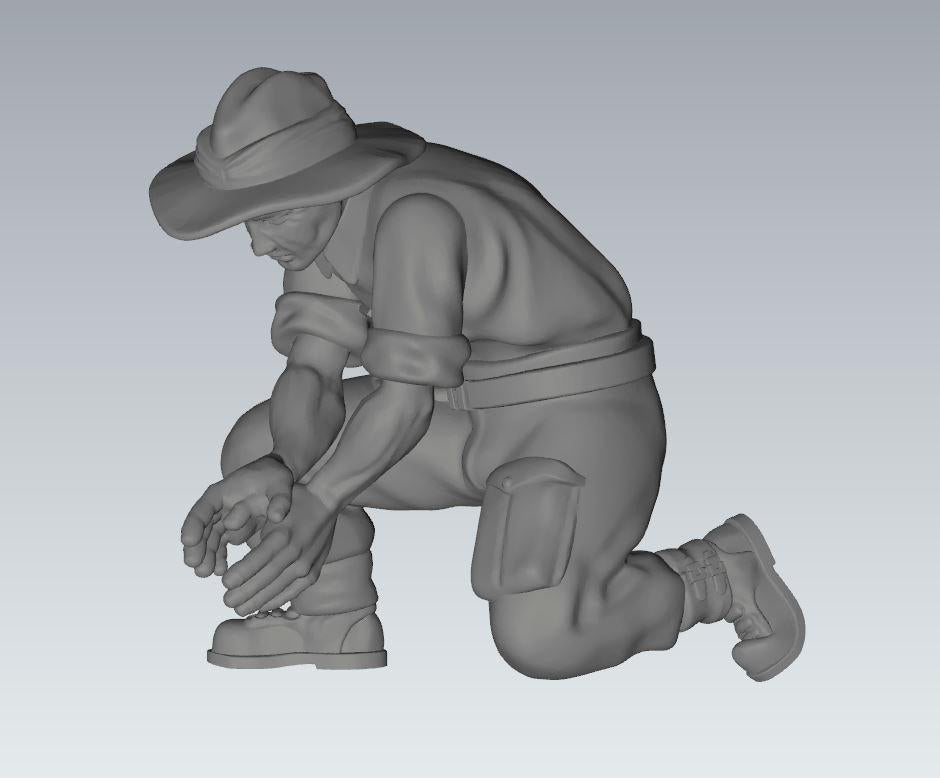 3D Printed Chindit Mortar & Crew Miniatures - 1:56 Scale