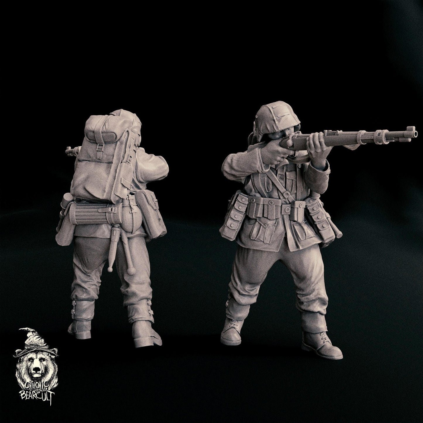 28mm WW2 German Infantry Miniatures: Assault Pioneer Rifles (10) 3D Printed