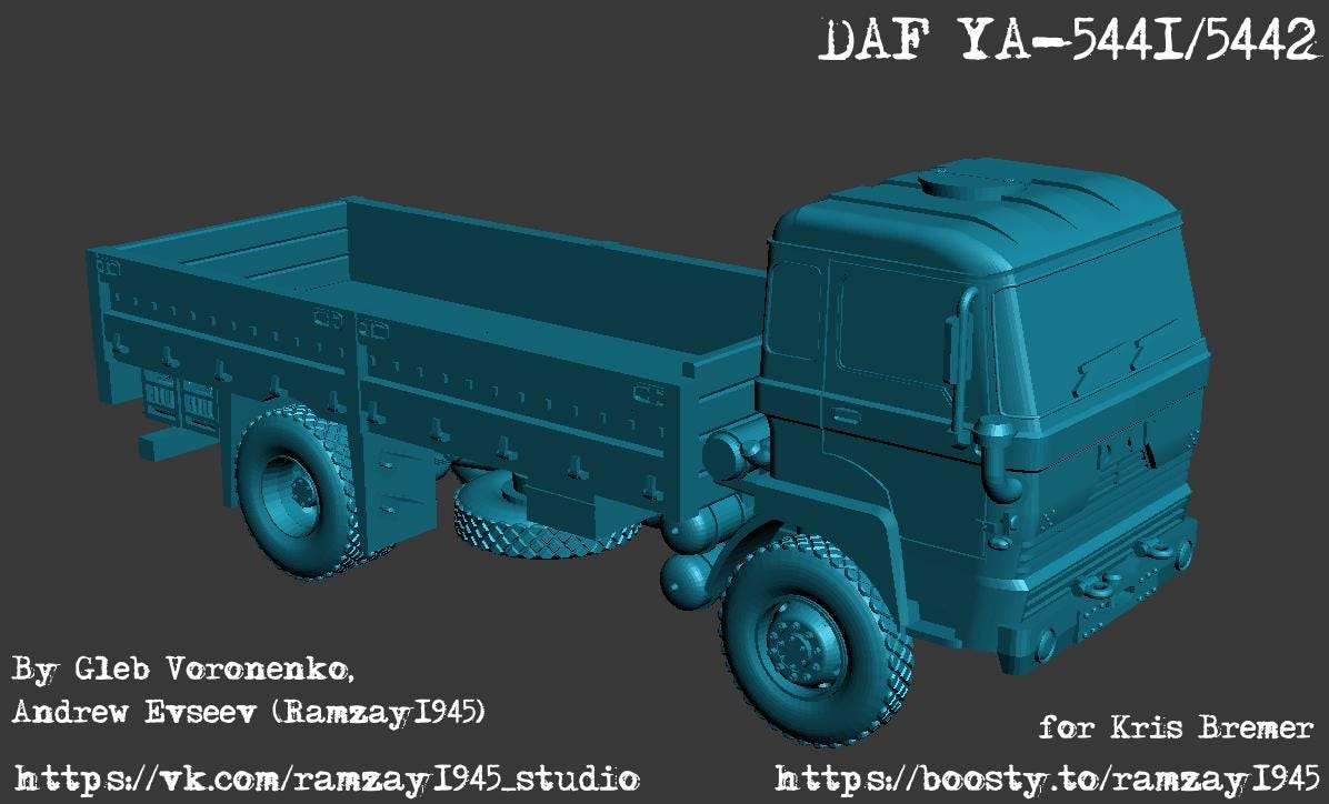 BA Battlegroup Daf Ya 5441-5442 Dutch Coldwar-military-truck (Dutch, Modern ) Various Scales Team Yankee